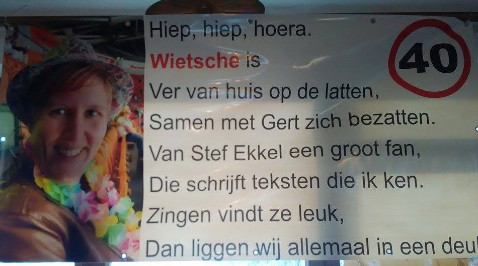 Wietsche Dannenberg 40 Jaar Maarkelsnieuws Nl Spandoek Spreuken 40 Jaar