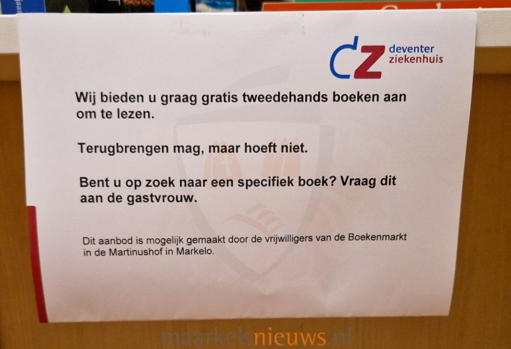 Boekenmarkt Martinushof zorgt voor leesplezier in Deventer Ziekenhuis